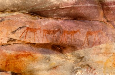 San Rock Paintings, Cedarburg, Western Cape by Unknown